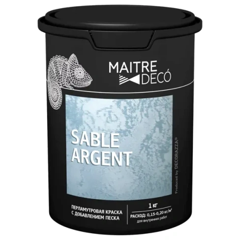 Краска декоративная Maitre Deco Sable Argent 1 кг цвет серебристый MAITRE DECO