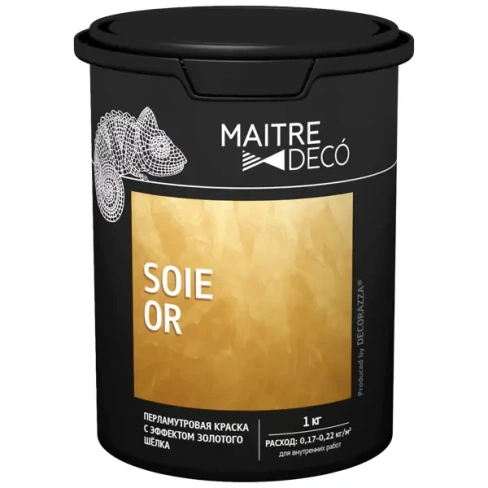 Краска декоративная Maitre Deco Soie Or 1 кг цвет золотой MAITRE DECO