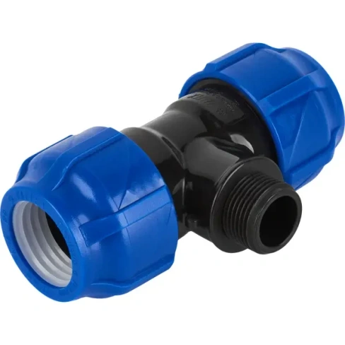 Тройник ПНД Valfex ø3/4"х32х32 мм наружная резьба VALFEX