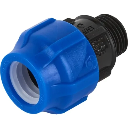 Муфта переходная ПНД Valfex ø1/2"х20 мм наружная резьба VALFEX