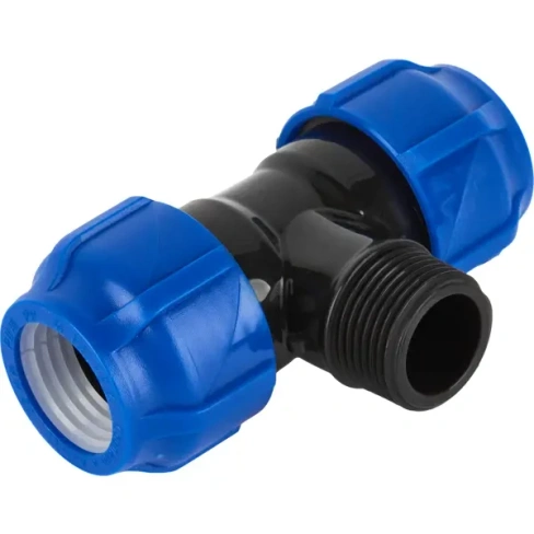 Тройник ПНД Valfex ø1"х32х32 мм наружная резьба VALFEX