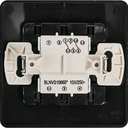 489060709 Переключатель встраиваемый Schneider Electric Blanca 2 клавиши цвет антрацит SCHNEIDER ELECTRIC