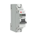Автоматический выключатель EKF PROxima ВА47-63 1P C25 А 6 кА mcb4763-6-1-25C-pro