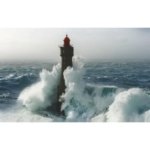Картина на холсте Маяк в шторме 60x100 см 2022 холст 60х100