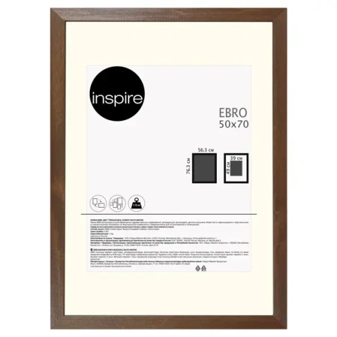 Рамка Inspire Ebro 50x70 см цвет темный дуб INSPIRE