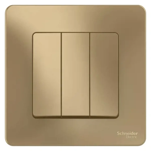 489139138 Выключатель встраиваемый Schneider Electric Blanca 3 клавиши цвет титан SCHNEIDER ELECTRIC