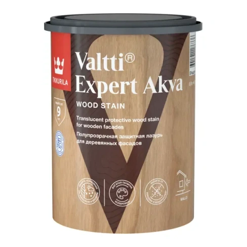 Антисептик защитно-декоративный Tikkurila Valtti Expert Akva сосна полуматовый 0.9 л TIKKURILA