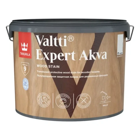 Антисептик защитно-декоративный Tikkurila Valtti Expert Akva сосна полуматовый 9 л TIKKURILA