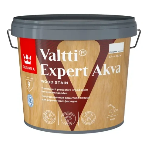 Антисептик защитно-декоративный Tikkurila Valtti Expert Akva сосна полуматовый 2.7 л TIKKURILA