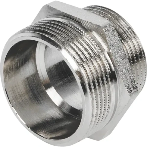 Ниппель Stout 1 1/2"x1 1/4" наружная резьба никелированная латунь SFT-0004-112112 STOUT