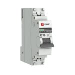 Автоматический выключатель EKF PROxima ВА47-63 1P C16 А 6 кА mcb4763-6-1-16C-pro