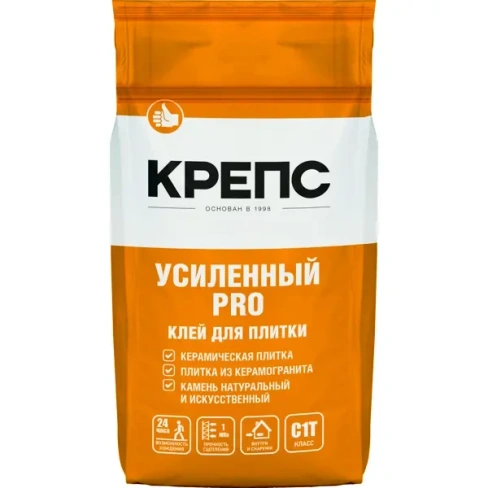 489155854 Клей для плитки Крепс Усиленный Pro 5 кг КРЕПС