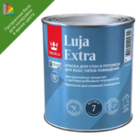 Краска интерьерная моющаяся экстра-стойкая Tikkurila Luja Extra База С бесцветная матовая 0.9 л TIKKURILA