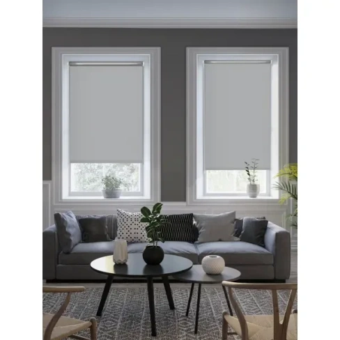 Штора рулонная блэкаут Silver 55x175 см серая GARDEN BLACKOUT Silver Рулонная штора