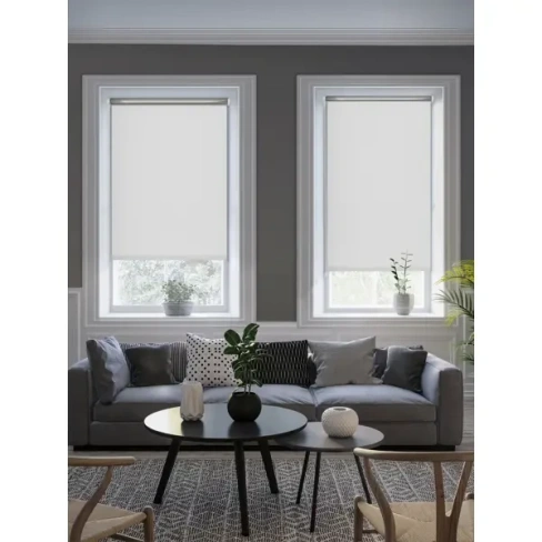Штора рулонная блэкаут Silver 60x175 см белая GARDEN BLACKOUT Silver Рулонная штора