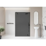 Душевая перегородка Март Walk-In 100x195 см тонированное стекло черный профиль МАРТ Walk In