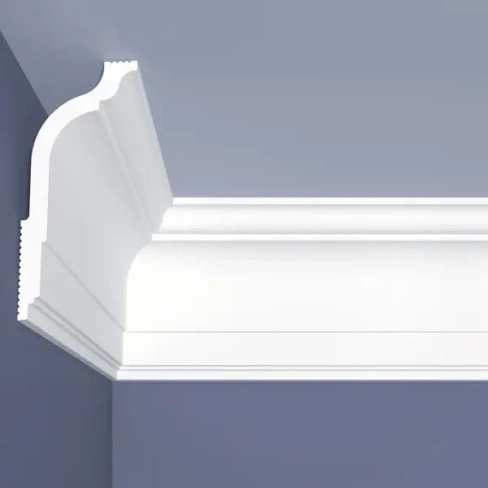 496301540 Плинтус потолочный полистирол под светодиодную ленту Bello Deco С 14/130 белый 60x130x2000 мм BELLO DECO