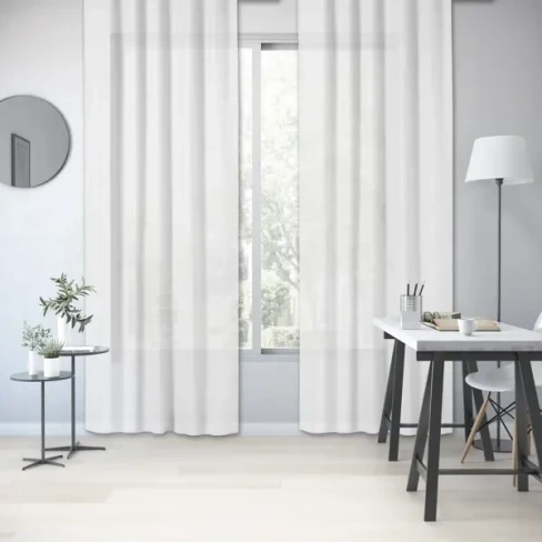 498520462 Тюль на ленте Inspire Eric 300x280 см цвет белый INSPIRE