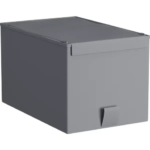 Короб для хранения 16.5x18x28 см полиэстер цвет гранит SPACEO