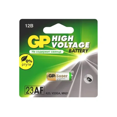 Батарейка алкалиновая GP 23AE-BC1 23А GP 23AE-BC1 блистер 1 шт нет
