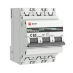 Автоматический выключатель EKF PROxima ВА47-63 3P C63 А 6 кА
