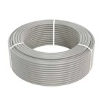 Труба гофрированная Lexman ПВХ D25 мм 25 м легкая с зондом цвет серый LEXMAN