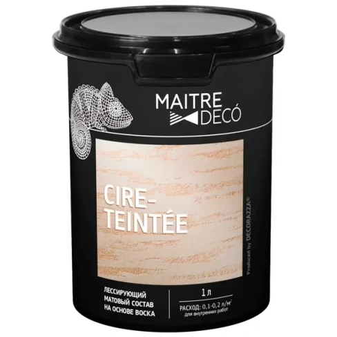 Лессирующий состав Maitre Deco Cire Teintee 1 л MAITRE DECO
